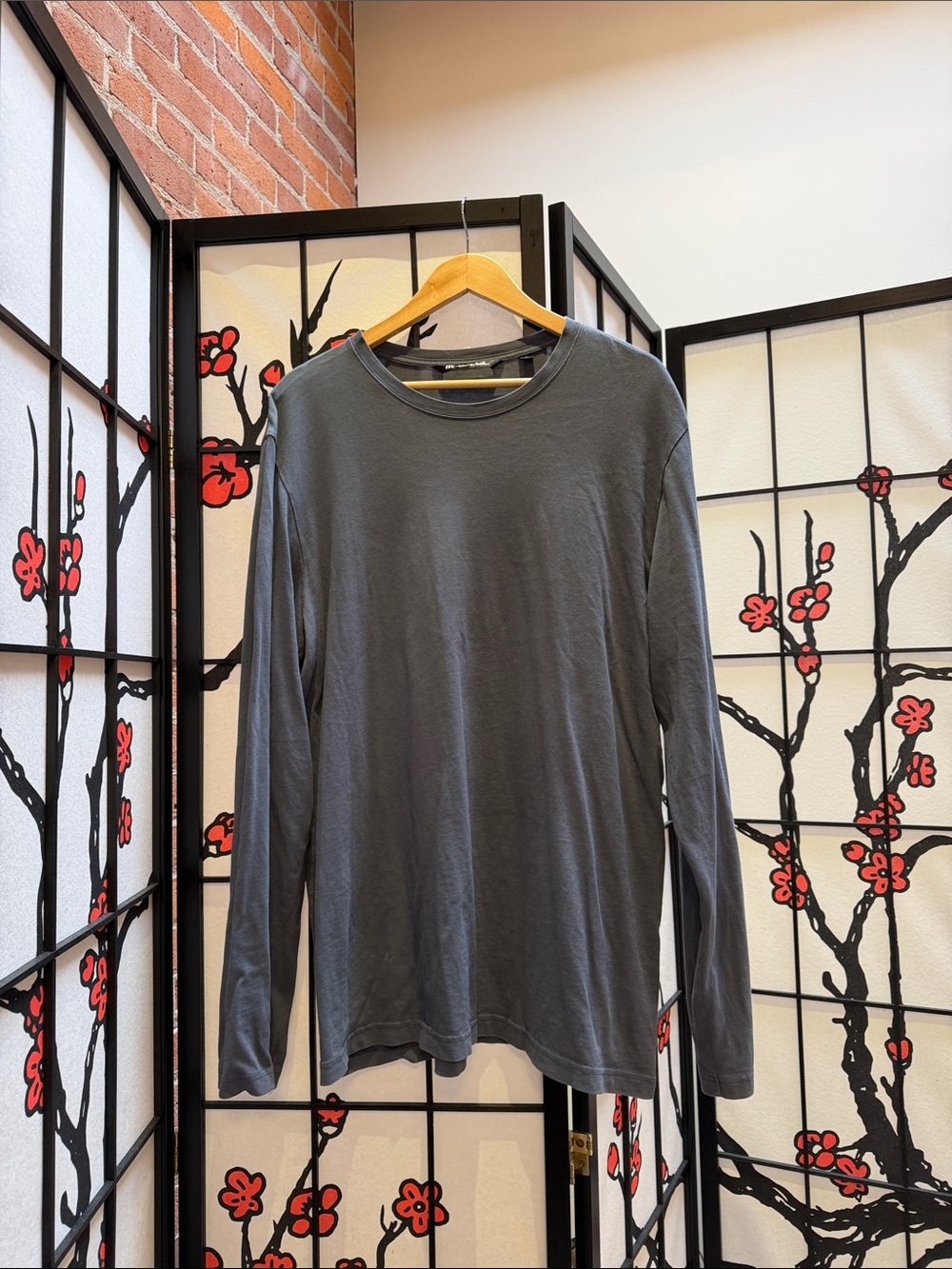 Travis Mathew Men's Long Sleeve Crewneck Tee - Charcoal Gray